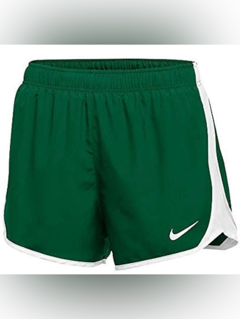 Nike Women's Green Athletic Shorts with White Accents